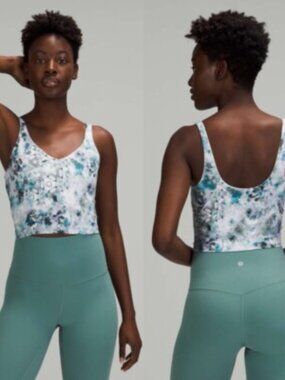 Lululemon Align Tank Top Crop-Size 8- Kaleidofloral Multi